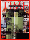 Major September 2002 US news magazine covers one year after the September 11, 2001 terrorist attacks.