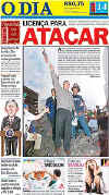 Click on the newspaper front cover picture for a larger image.