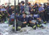 NYC Image  AP. In the aftermath of the September 11, 2001 terrorist attacks on the World Trade Center in New York City, firemen and rescue workers search for survivors, and extenguish flames in the massive rubble from the 09-11-2001 attack.