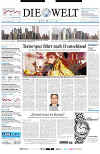 Click on the newspaper front cover picture for a larger image.