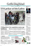 Click on the international newspaper front cover headlines for a larger image.