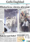 Click on the international newspaper front cover headlines for a larger image.