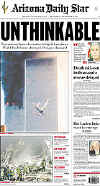 Click on the USA newspaper front page headlines and covers pictures for a larger newspaper cover image from the week of September 11, 2001.