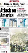 Click on the USA newspaper front page headlines and covers pictures for a larger newspaper cover image from the week of September 11, 2001.