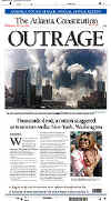 Click on the USA newspaper front page headlines and covers pictures for a larger newspaper cover image from the week of September 11, 2001.