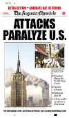 Click on the USA newspaper front page headlines and covers pictures for a larger newspaper cover image from the week of September 11, 2001.