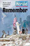 Click on the USA newspaper front page headlines and covers pictures for a larger newspaper cover image from the week of 9-11-2001.