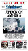 Click on the USA newspaper front page headlines and covers pictures for a larger newspaper cover image from the week of 9-11-2001.