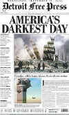 Click on the USA newspaper front page headlines and covers pictures for a larger newspaper cover image from the week of 9-11-2001.