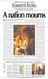 Click on the USA newspaper front page headlines and covers pictures for a larger newspaper cover image from the week of September 11, 2001.