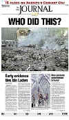 Click on the USA newspaper front page headlines and covers pictures for a larger newspaper cover image from the week of September 11, 2001.