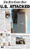 Click on the USA newspaper front page headlines and covers pictures for a larger newspaper cover image from the week of September 11, 2001.