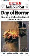 Click on the USA newspaper front page headlines and covers pictures for a larger newspaper cover image from the week of September 11, 2001.