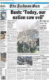 Click on the USA newspaper front page headlines and covers pictures for a larger newspaper cover image from the week of 9-11-2001.