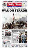 Click on the USA newspaper front page headlines and covers pictures for a larger newspaper cover image from the week of 9-11-2001.