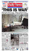 Click on the USA newspaper front page headlines and covers pictures for a larger newspaper cover image from the week of 9-11-2001.