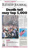 Click on the USA newspaper front page headlines and covers pictures for a larger newspaper cover image from the week of 9-11-2001.