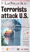 Click on the USA newspaper front page headlines and covers pictures for a larger newspaper cover image from the week of 9-11-2001.