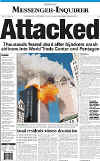 Click on the USA newspaper front page headlines and covers pictures for a larger newspaper cover image from the week of 9-11-2001.