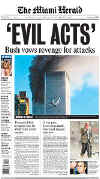 Click on the USA newspaper front page headlines and covers pictures for a larger newspaper cover image from the week of 9-11-2001.