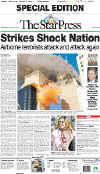 Click on the newspaper front page headlines for a larger image.