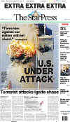 Click on the newspaper front page headlines for a larger image.