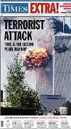 September11News.com - USA Front Page Newspaper Headlines - The September 11, 2001 terrorist attacks and hijackings in the USA on the World Trade Center towers in New York City and The Pentagon in Washington D.C. The attack on America on 09-11-2001 is a day of infamy. September 11 News has captured the news event with archived news, images, photos, pictures, news graphics, headlines of the day, web site archives, and the world's reaction.