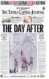 Click on the newspaper front page headlines for a larger image.