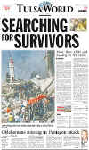 Click on the newspaper front page headlines for a larger image.