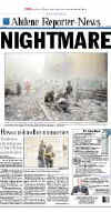 Click on the USA newspaper front page headlines and covers pictures for a larger newspaper cover image from the week of September 11, 2001.