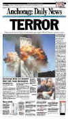 Click on the USA newspaper front page headlines and covers pictures for a larger newspaper cover image from the week of September 11, 2001.