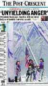 Click on the USA newspaper front page headlines and covers pictures for a larger newspaper cover image from the week of September 11, 2001.