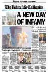 Click on the USA newspaper front page headlines and covers pictures for a larger newspaper cover image from the week of 9-11-2001.