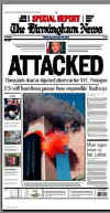 Click on the USA newspaper front page headlines and covers pictures for a larger newspaper cover image from the week of 9-11-2001.