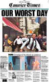 Click on the USA newspaper front page headlines and covers pictures for a larger newspaper cover image from the week of 9-11-2001.