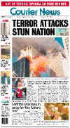 Click on the USA newspaper front page headlines and covers pictures for a larger newspaper cover image from the week of 9-11-2001.