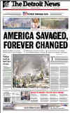 Click on the USA newspaper front page headlines and covers pictures for a larger newspaper cover image from the week of 9-11-2001.