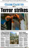 Click on the USA newspaper front page headlines and covers pictures for a larger newspaper cover image from the week of September 11, 2001.