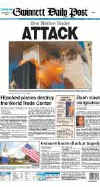 Click on the USA newspaper front page headlines and covers pictures for a larger newspaper cover image from the week of September 11, 2001.