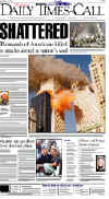 Click on the USA newspaper front page headlines and covers pictures for a larger newspaper cover image from the week of 9-11-2001.