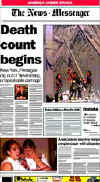 Click on the USA newspaper front page headlines and covers pictures for a larger newspaper cover image from the week of September 11, 2001.