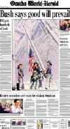 Click on the USA newspaper front page headlines and covers pictures for a larger newspaper cover image from the week of September 11, 2001.