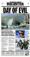 Click on the USA newspaper front page headlines and covers pictures for a larger newspaper cover image from the week of September 11, 2001.