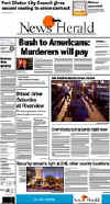 Click on the USA newspaper front page headlines and covers pictures for a larger newspaper cover image from the week of September 11, 2001.