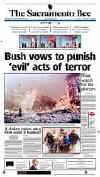 Click on the USA newspaper front page headlines and covers pictures for a larger newspaper cover image from the week of September 11, 2001.