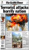 Click on the USA newspaper front page headlines and covers pictures for a larger newspaper cover image from the week of September 11, 2001.