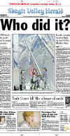 Click on the USA newspaper front page headlines and covers pictures for a larger newspaper cover image from the week of September 11, 2001.