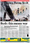 Click on the newspaper front cover picture for a larger image.