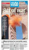 Click on the USA newspaper front page headlines and covers pictures for a larger newspaper cover image from the week of September 11, 2001.