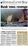 Click on the USA newspaper front page headlines and covers pictures for a larger newspaper cover image from the week of September 11, 2001.